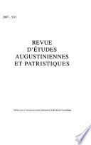 Revue d'études augustiniennes et patristiques