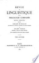 Revue de linguistique et de philologie comparée
