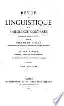 Revue de linguistique et de philologie comparée