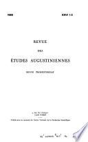 Revue des études augustiniennes