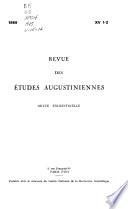 Revue des études augustiniennes