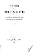 Revue des études grecques
