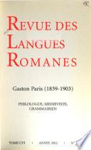 Revue des langues romanes
