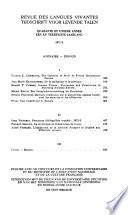 Revue des langues vivantes