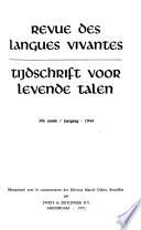 Revue des langues vivantes
