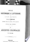 Revue historique et littéraire de l'Ile Maurice