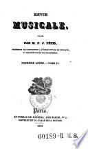 Revue Musicale, publ. par Fetis