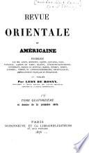Revue Orientale et Americaine