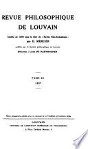 Revue philosophique de Louvain