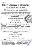 Rhadamisto y Zenobia, Tragedia Francesa