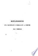 Riflessioni sul manifesto pubblicato a Rimino dai ribelli