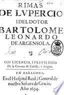 Rimas de Lupercio Argensola i del doctor Bartolomé Leonardo de Argensola