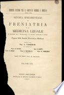 Rivista sperimentale di freniatria e medicina legale delle alienazioni mentali