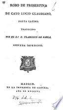 Robo de Proserpina de Cayo Lucio Claudiano, poeta latino