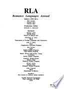 Romance Languages Annual