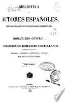 Romancero general ó colección de romances castellanos anteriores al siglo XVIII: (XCVI, 600 p.)