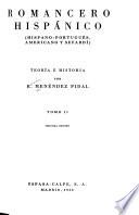 Romancero hispánico (hispano-portugués, americano y sefardí) Teoría e historia