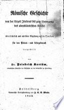 Römische Geschichte von der Urzeit Italiens bis zum Untergang des abendländischen Reichs