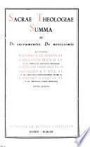 Sacrae theologiae summa: De sacramentis. De novissimis