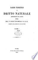 Saggio teoretico di dritto naturale appoggiato sul fatto