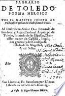 Sagrario de Toledo, poema heroico