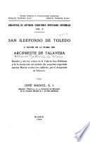San Ildefonso de Toledo a través de la pluma del Arcipreste de Talavera