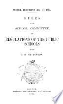 School Documents [of The] Boston Public Schools