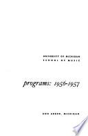 School of Music Programs