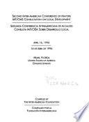 Second Inter-American Conference of Mayors, IAF/OAS Consultation on Local Development