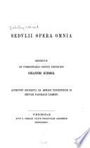 Sedvlii Opera omnia