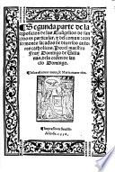Segunda parte de la Exposicion de los Eua[n]gelios de sanctos en particular, y del comun
