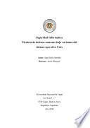 Seguridad informatice Tecnicas de defensa comunes bajo variantes del sistema operativo Unix