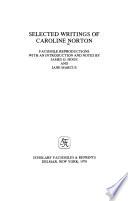 Selected Writings of Caroline Norton