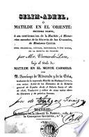 Selim Adhel, ó, Matilde en el Oriente