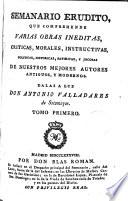 Semanario erudito, dalas a luz A. Valladares de Sotomayor