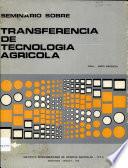Seminario Sobre Transferencia De Tecnologia Agricola