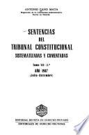 Sentencias del Tribunal Constitucional