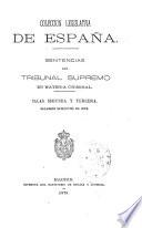 Sentencias del Tribunal supremo de justicia