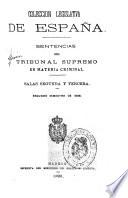 Sentencias del Tribunal Supremo en materia criminal