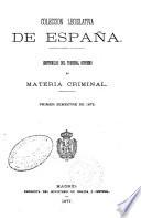 Sentencias del Tribunal Supremo en materia criminal