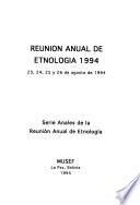 Serie Anales de la Reunión Anual de Etnología
