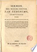Sermón del máximo Sr. San Geronimo