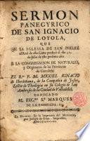 Sermón panegyrico de S. Ignacio de Loyola ...