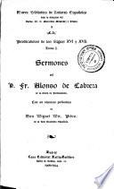 Sermones del P. Fr. Alonso de Cabrera de la Orden de Predicadores