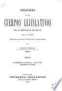 Sesiones de los cuerpos lejislativos de la República de Chile, 1811-1845