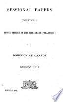 Sessional Papers of the Parliament of the Dominion of Canada