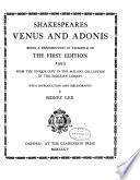 Shakespeares Venus and Adonis