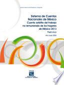 Sistema de Cuentas Nacionales de México. Cuenta satélite del trabajo no remunerado de los hogares de México 2013. Preliminar. Año base 2008