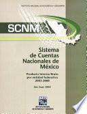 Sistema de Cuentas Nacionales de México. Producto Interno Bruto por entidad federativa 2003-2008. Año base 2003