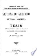 Sistema de gobierno de la República Argentina
